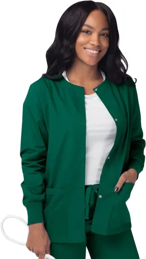 Sivvan Scrubs for Women - Front Snap Warm - Up Jacket