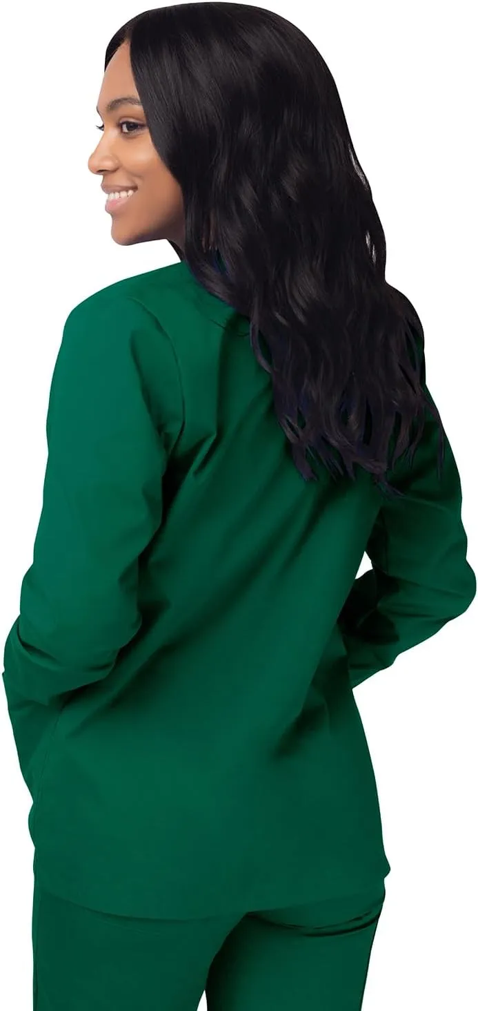 Sivvan Scrubs for Women - Front Snap Warm - Up Jacket
