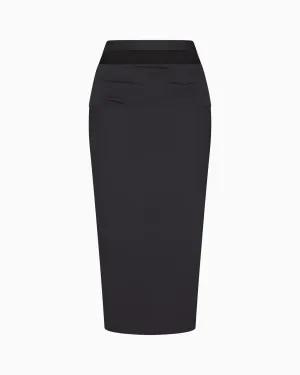 Sleek Stretch Cutout Skirt | Black