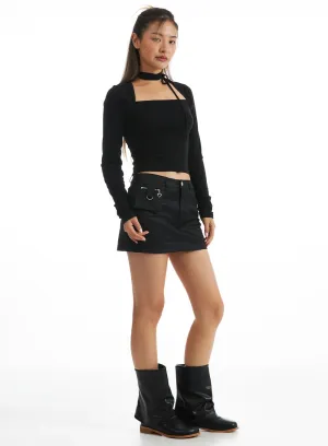 Slim Pocketed Mini Skirt CO318