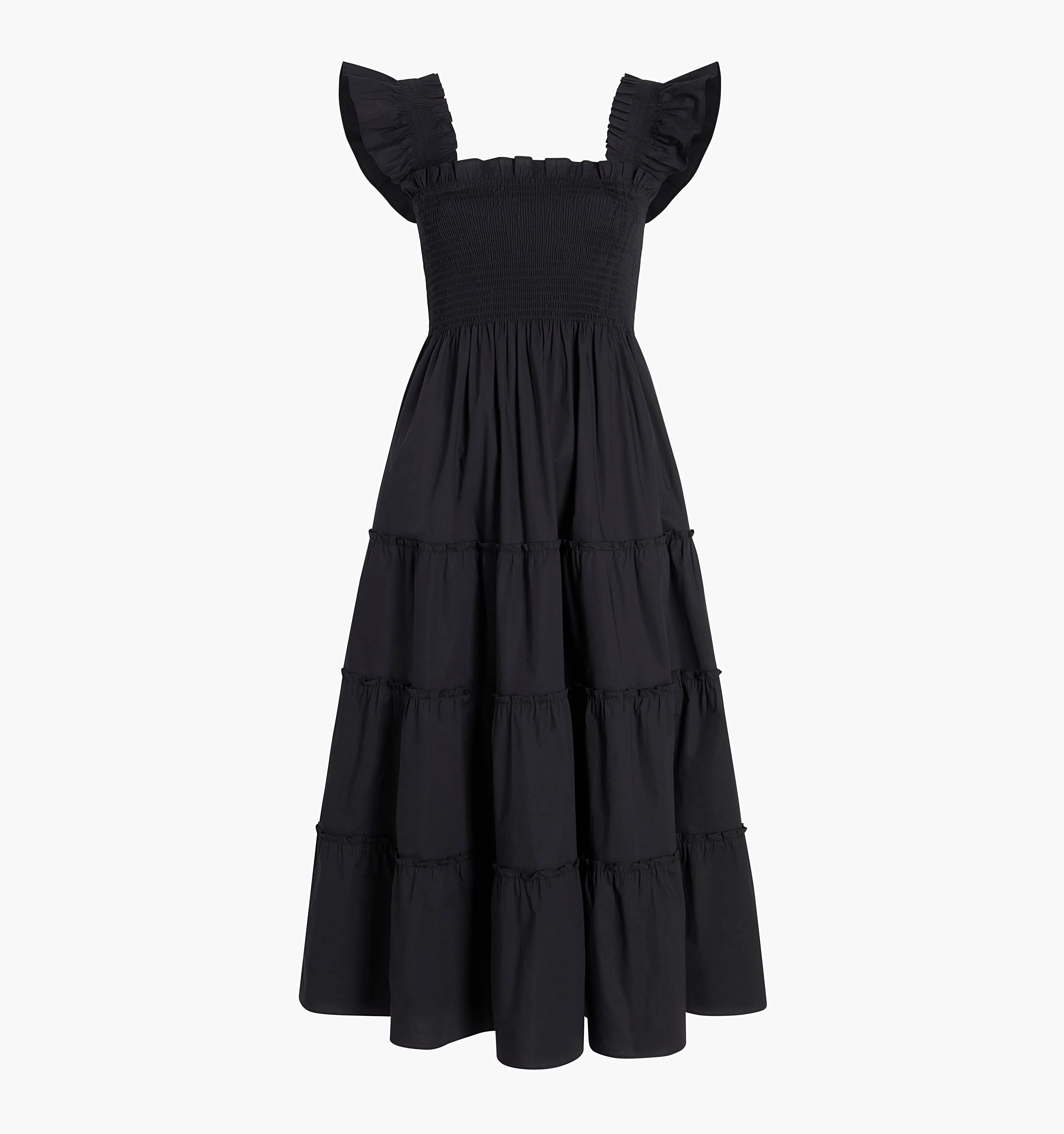 The Ellie Nap Dress - Black Poplin