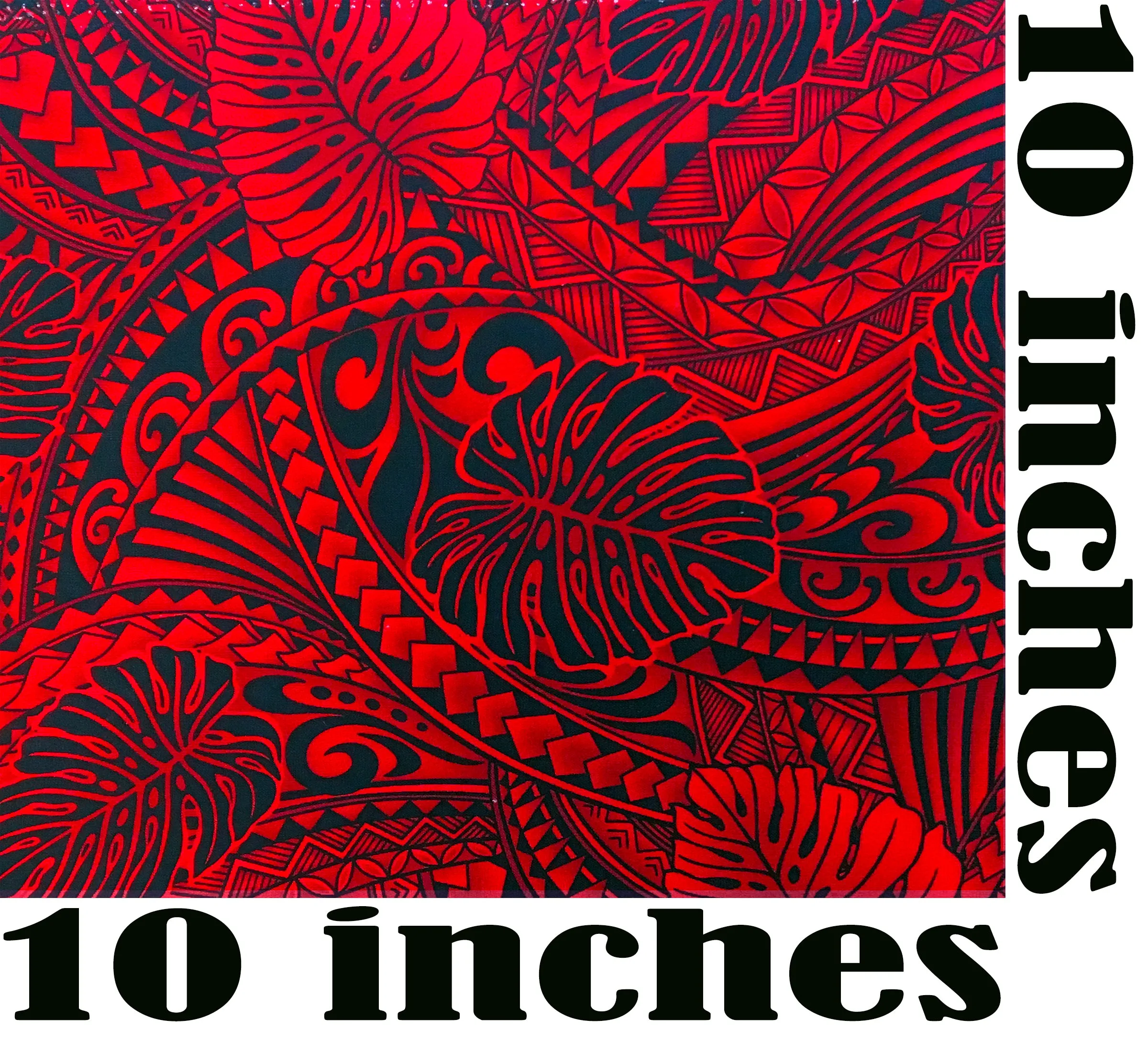 Traditional Tattoo Monstera Leaves Fabric | Rayon