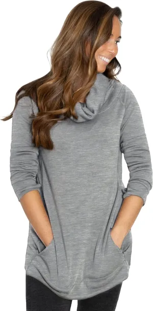 Women's Merino Wool Cowl Pullover by Woolly | RWS Certified | Warm, Soft, Seattle Designed