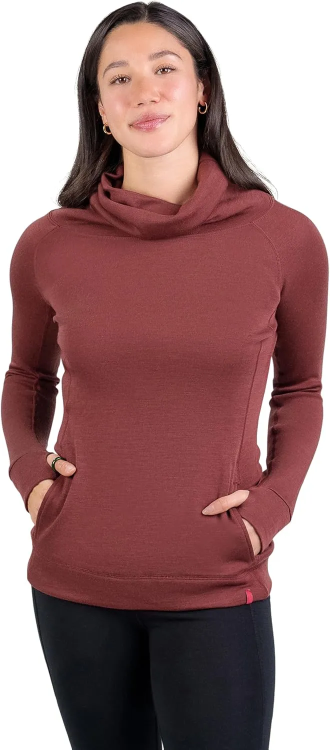 Women's Merino Wool Cowl Pullover by Woolly | RWS Certified | Warm, Soft, Seattle Designed