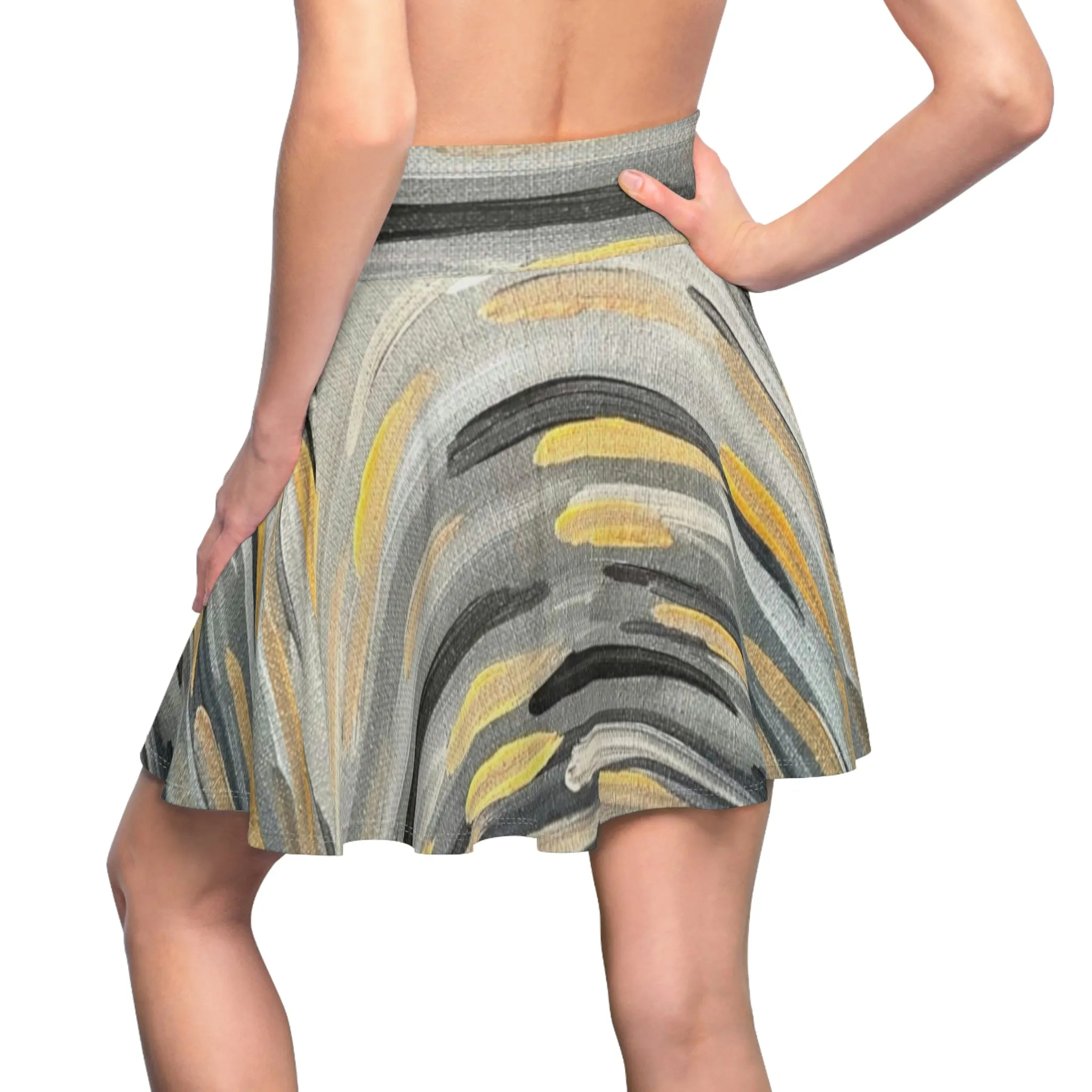 “Zebra Brushstrokes”   Women's Skater Skirt